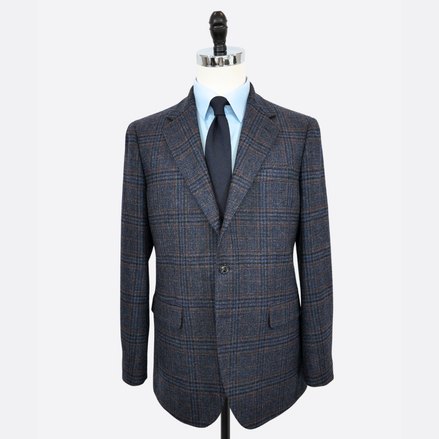 navy plaid sport coat