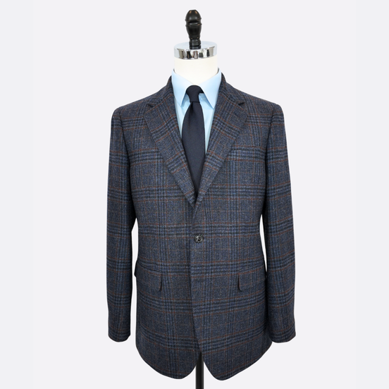 navy plaid sport coat