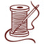 Illustration of a spool of thread with a needle on a white background