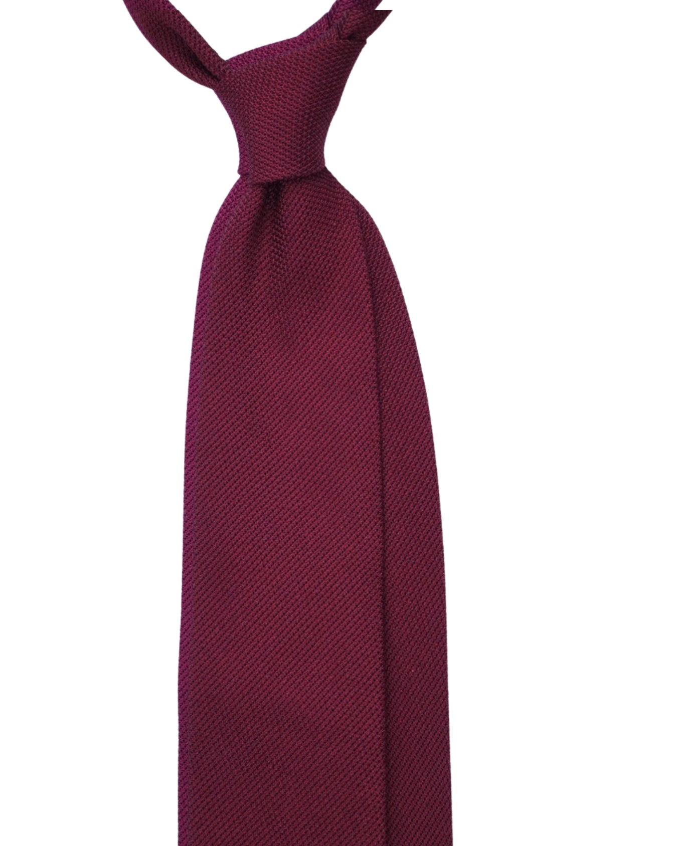 Maroon tie on a white background